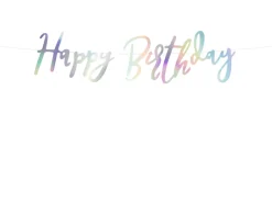 Happy Birthday Guirlande Iriserende