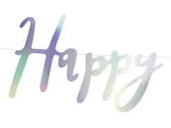 Happy Birthday Guirlande Iriserende