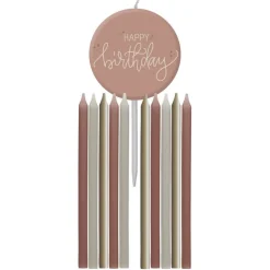 Happy Birthday Kagelys Crème Rose