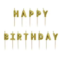 Happy Birthday Kagelys Guld