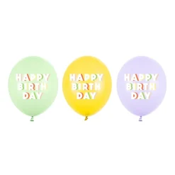 Happy Birthday Latexballoner Pastel