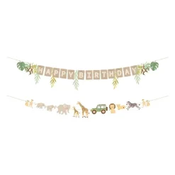 Happy Birthday Safari Papirbanner
