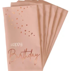 Happy Birthday Servietter Lush Blush