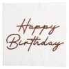 Happy Birthday Servietter Rosaguld