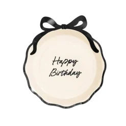 Happy Birthday Sløjfe Tallerkener