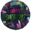 Happy Birthday Tropisk Folieballon Neon