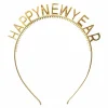 Happy New Year Hårbøjle Guld