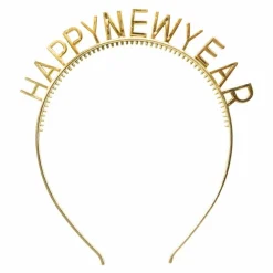 Happy New Year Hårbøjle Guld