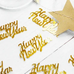 Happy New Year Konfetti Guld