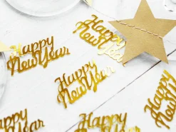 Happy New Year Konfetti Guld