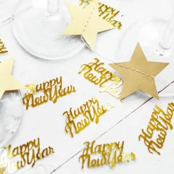 Happy New Year Konfetti Guld