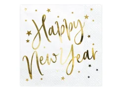 Happy New Year Servietter Guld