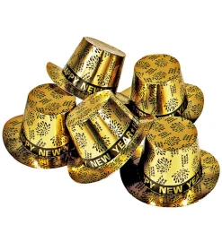 Happy New Year Tophat Guld