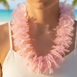 Hawaiikrans Pastelpink