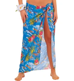 Hawaii Nederdel Blå