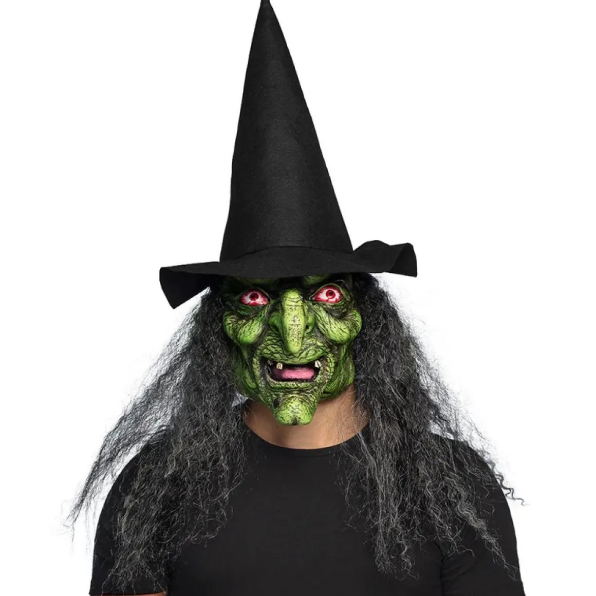 Heks Latexmaske & Hat