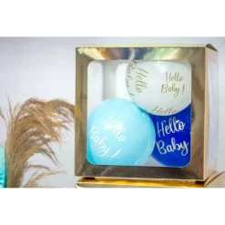 Hello Baby Latexballoner Lyseblå