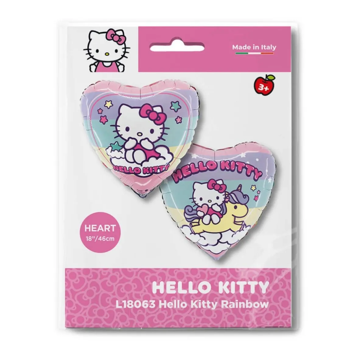 Hello Kitty® Regnbue Hjerte Folieballon