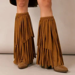 Hippie Cowboy Frynse Støvleovertræk Brun