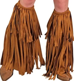 Hippie Cowboy Frynse Støvleovertræk Brun