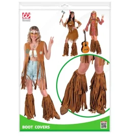 Hippie Cowboy Frynse Støvleovertræk Brun