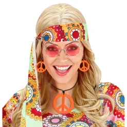 Hippie Fredstegn Smykkesæt Orange
