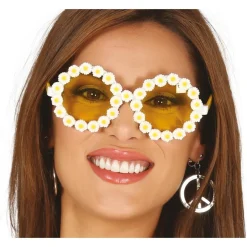 Hippie Marguerit Briller Gul
