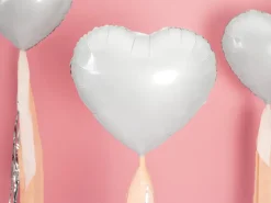 Hjerte Folieballon Hvid