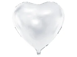 Hjerte Folieballon Hvid