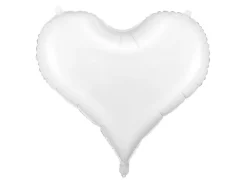 Hjerte Folieballon Hvid