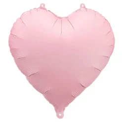Hjerte Folieballon Mat Lyserød