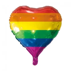 Hjerte Folieballon Regnbue
