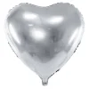Hjerte Folieballon Sølv