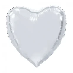 Hjerte Folieballon Sølv