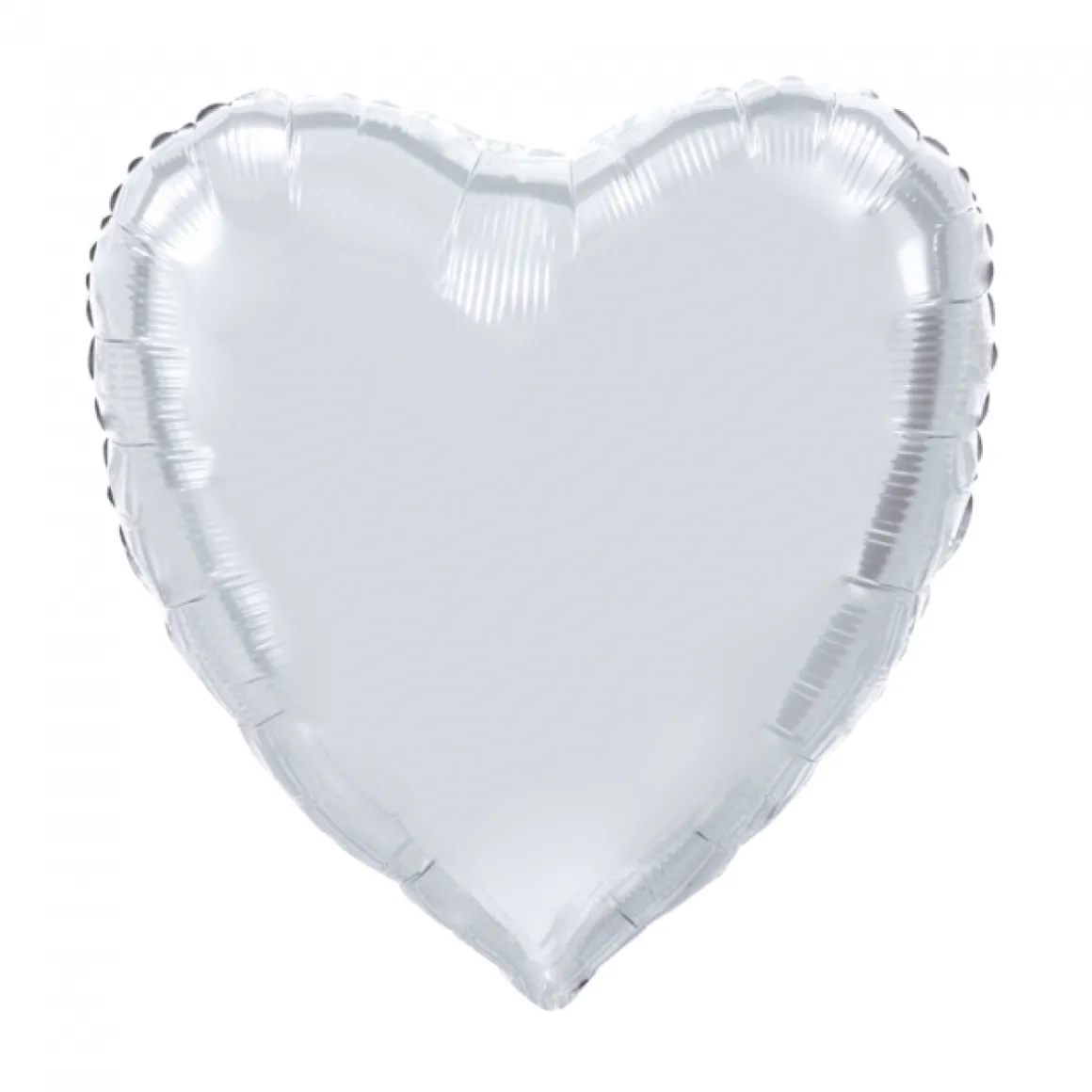 Hjerte Folieballon Sølv