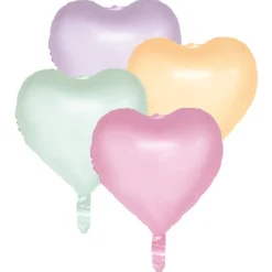 Hjerte Folieballoner Pastel