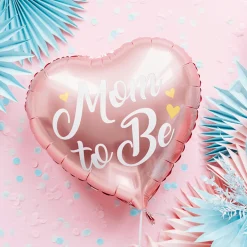 Hjerte Mom To Be Folieballon Lyserød