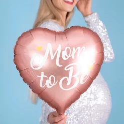 Hjerte Mom To Be Folieballon Lyserød