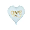 Hjerte One Folieballon Lyseblå