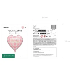 Hjerte Baby Folieballon Lyserød