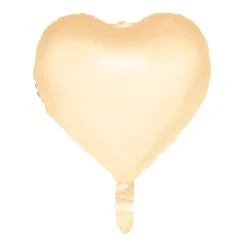 Hjerte Folieballon Pastelgul