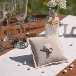 Hjerte Ringpude Beige
