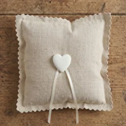 Hjerte Ringpude Beige