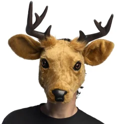 Hjort Plys Halvmaske Brun