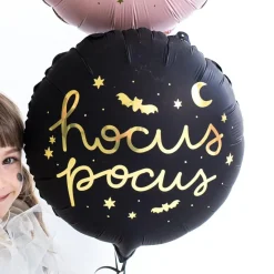 Hocus Pocus Folieballon Sort Guld