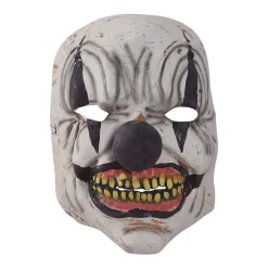 Horror Latex Klovnemaske Hvid/Sort