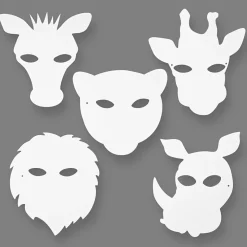 Hvide Kartonmasker