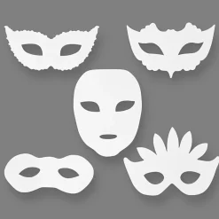 Hvide Kartonmasker