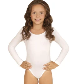 Hvid Langærmet Body Børnekostume