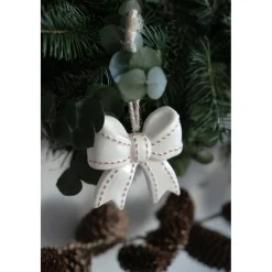 Hvid Sløjfe Juleophæng